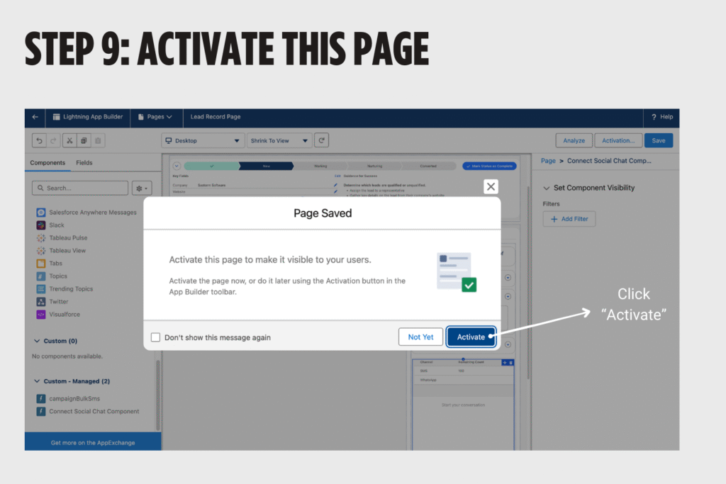Click on activate button