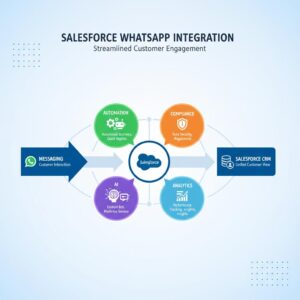 Salesforce WhatsApp integration workflow showing messaging and automation in 2025.