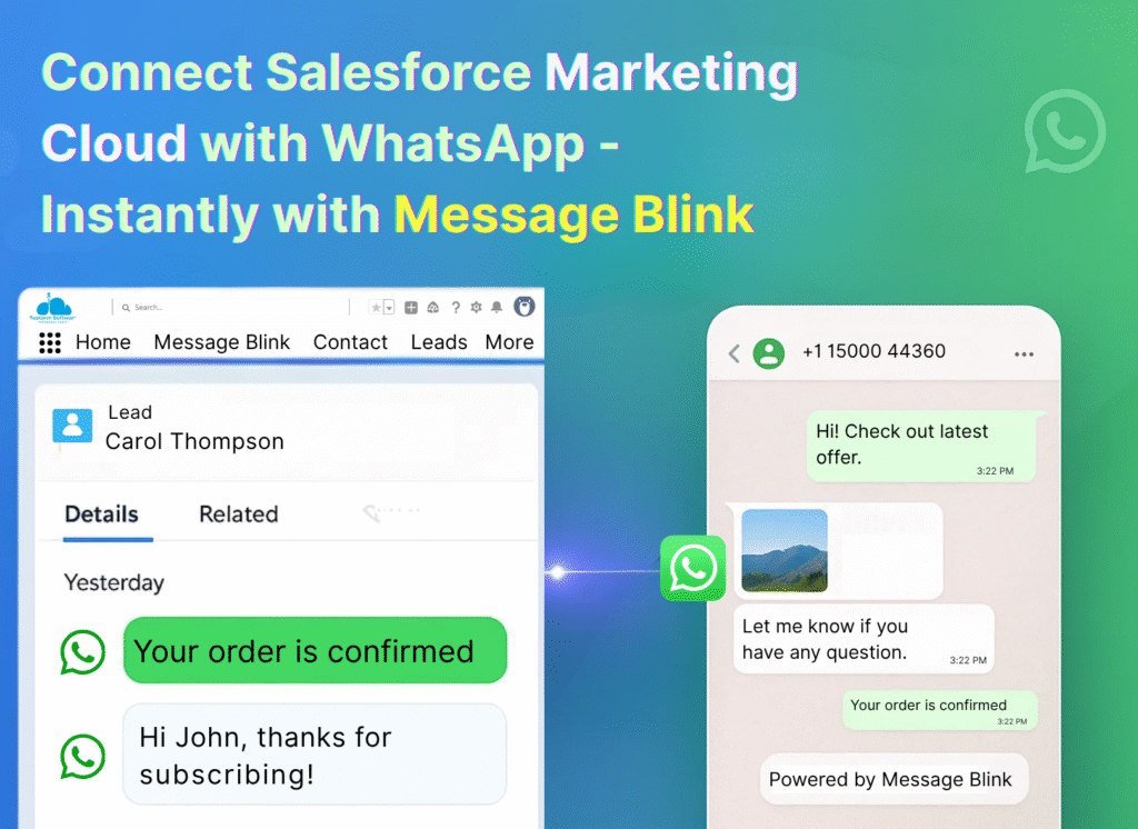 Salesforce Marketing Cloud WhatsApp Integration with Message Blink