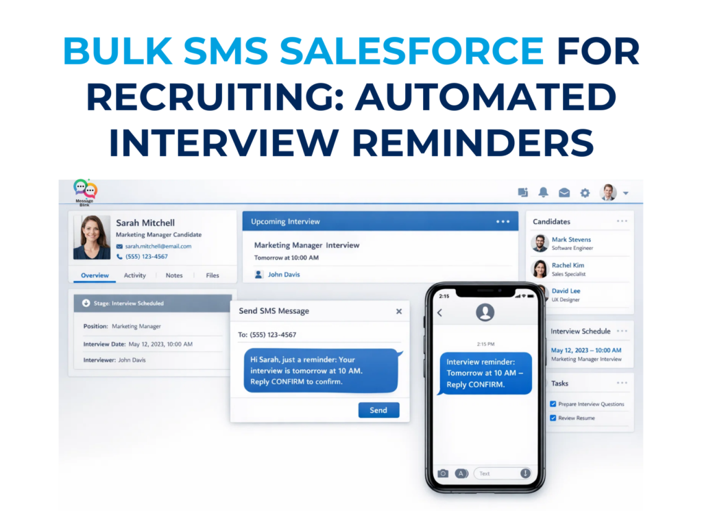 Bulk SMS Salesforce for Recruiting: Automated Interview Reminders