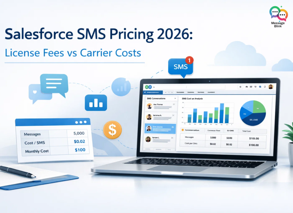 Salesforce SMS Pricing 2026: License Fees vs. Message Blink Credits