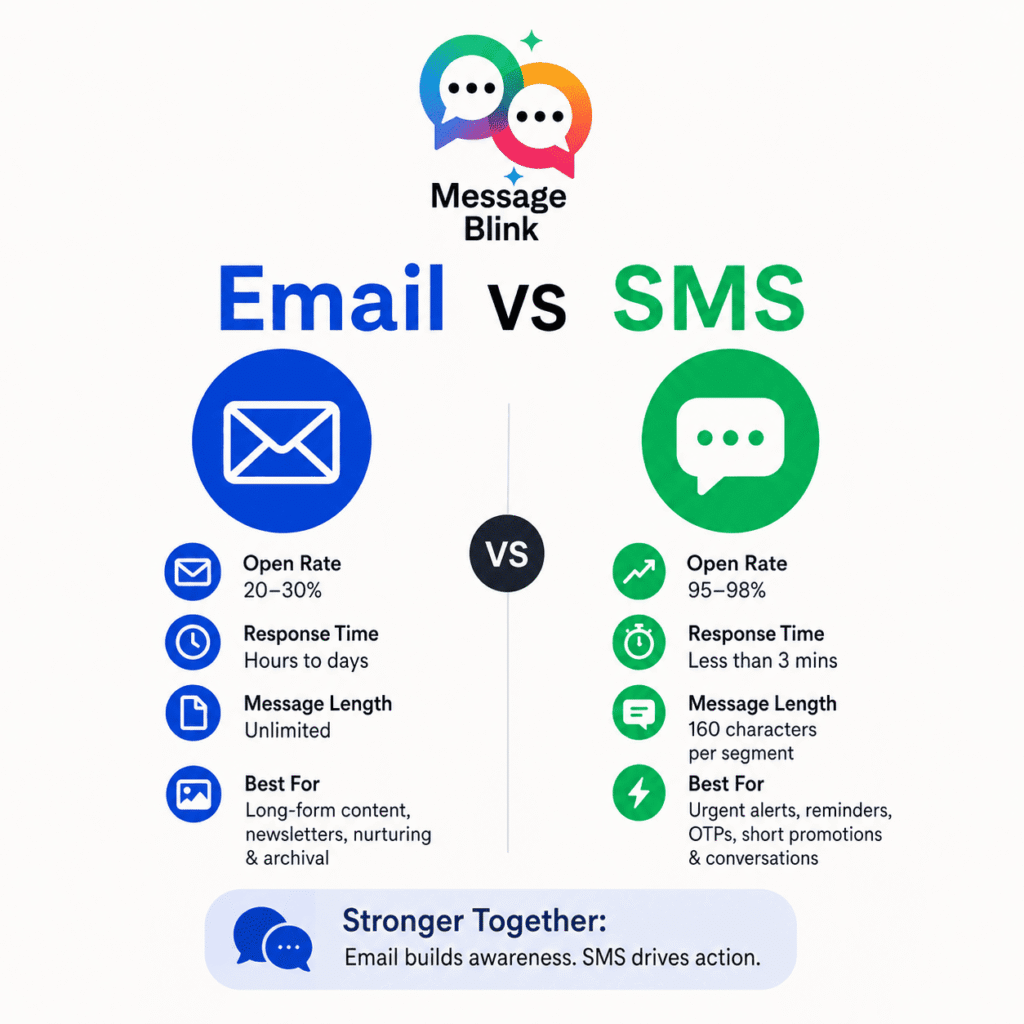 email and sms