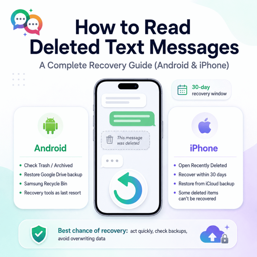 how to read deleted text