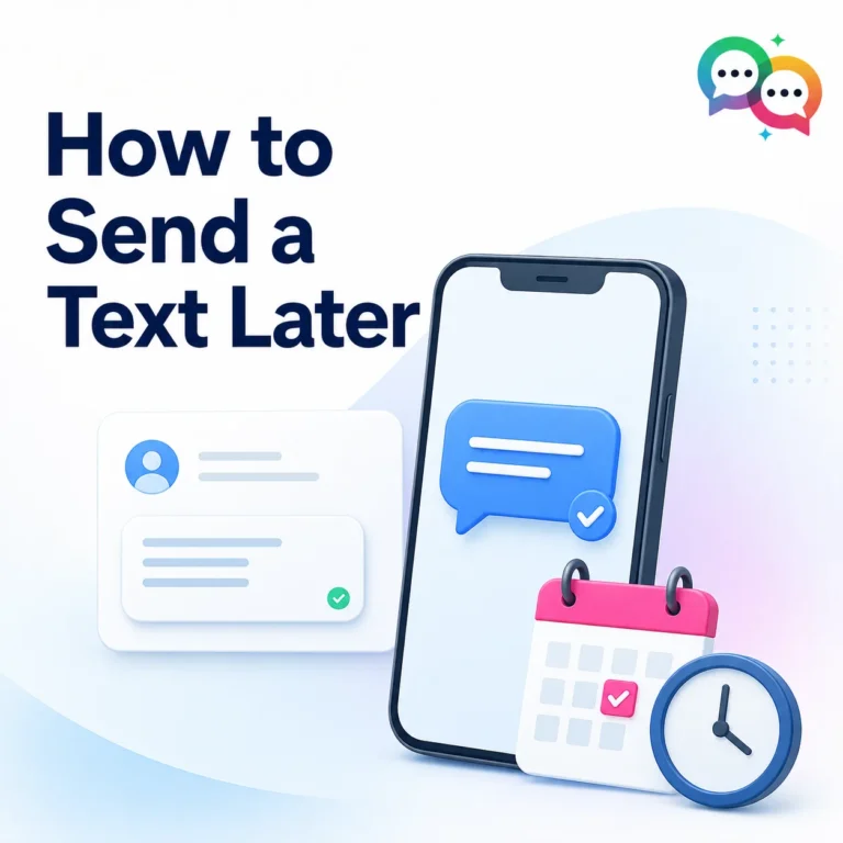how to send a text later